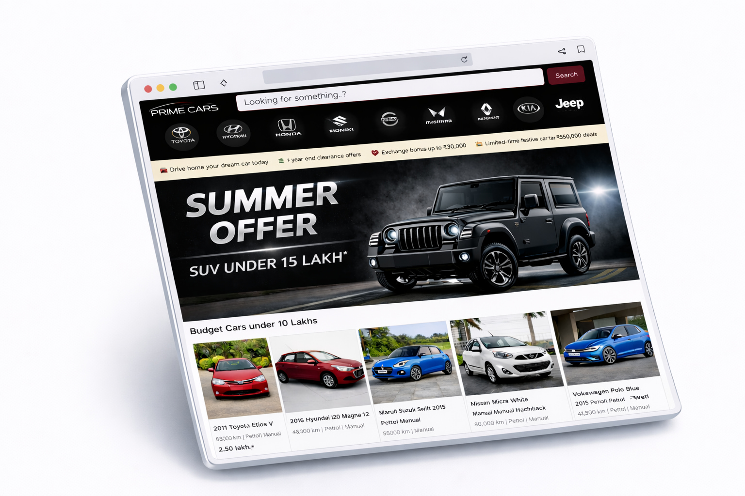 Professional Car Listing Website